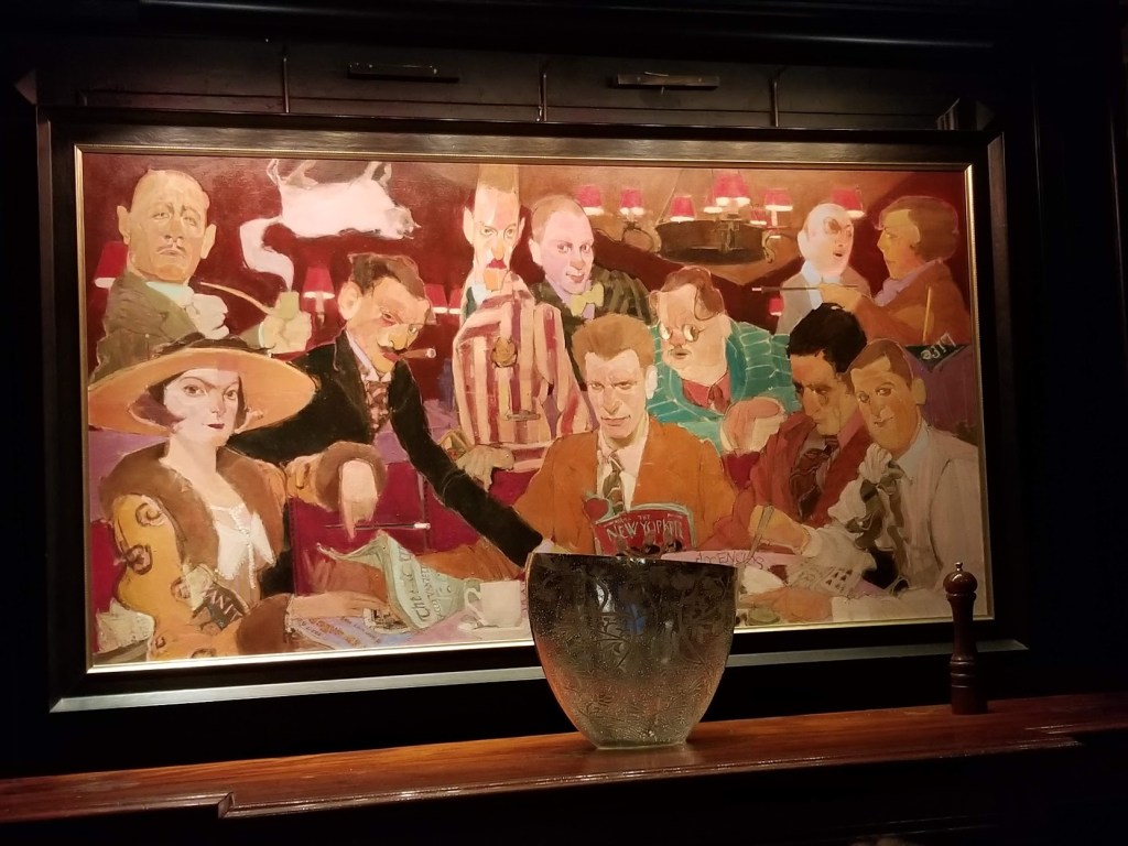 Image of painting of the Round Table at the Algonquin Hotel in New York City