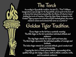 The RHS Torch and Tradition, a legacy of E.L. "Prof" Williams