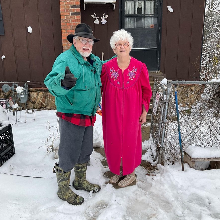 Image of old folks in winter, Littleville, Alabama.